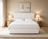 IF-5446 Lift Bed, Cream Fabric, Enclosed Storage