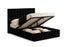 IF-5873 Lift Bed, Black Velvet, Enclosed Storage, Elegant Fan-Tufted Headboard and Footboard