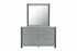 "LOGAN SILVER" Deluxe Bedroom Set, 6Pc, Sleek Silver, Dazzling Crushed Crystal Accents