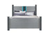 "LOGAN SILVER" Deluxe Bedroom Set, 6Pc, Sleek Silver, Dazzling Crushed Crystal Accents