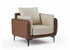 IF-8210 Armchair, 2-Tone Cream and Mocha, Premium High-Performance Fabric, Black Legs