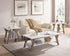 IF-3506 Coffee Table Set, 3Pc, White Top, 48" Coffee Table, 22" End Tables, Natural Frame
