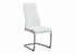 T-1448 | C-1575 Dining Set, 7 Pc, 63" Table + 6 Chairs, Chrome + Glass Table, Chrome + White Chairs