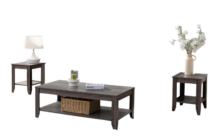 IF-3216 Coffee Table Set, 3Pc, Grey Reclaimed
