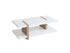 IF-3530 Coffee Table, White Top, 48", Brown Frame, Modern Style