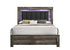 "ATHENS" Deluxe Bedroom Set, OR Individual pieces, Driftwood Brown, Led Lights