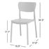 JL-0612 Chair, Outdoor, Stackable, Molded Plastic, White