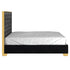 LUCILLE-78'' BED-BLACK/GOLD