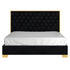 LUCILLE-78'' BED-BLACK/GOLD