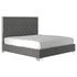 LUCILLE-78'' BED-GREY/SILVER