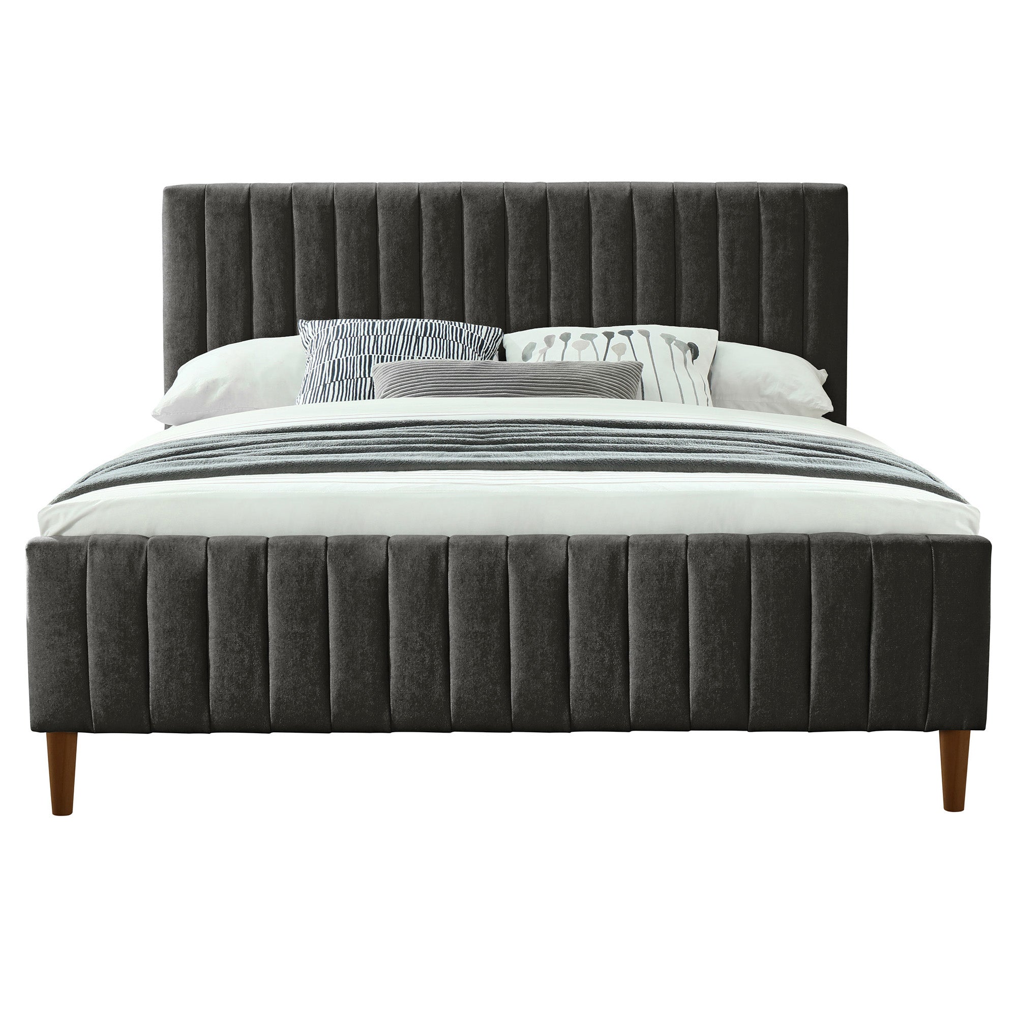 HANNAH-60'' PLATFORM BED-CHARCOAL