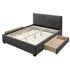 EMILIO-60'' PLATFORM BED-CHARCOAL