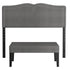 AURORA-54''/60'' ADJUSTABLE HEADBOARD W/ BENCH-GREY