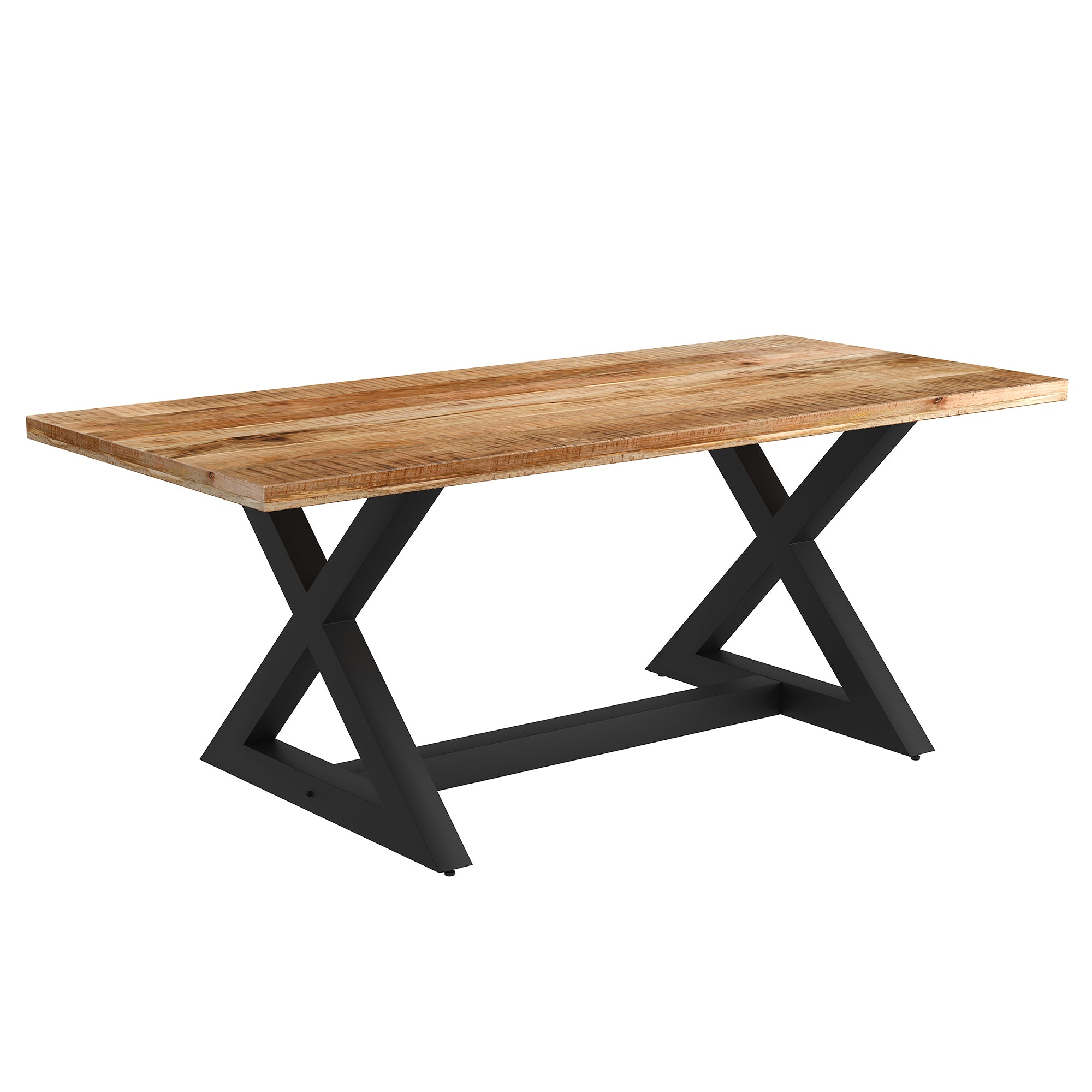 ZAX- 78" DINING TABLE-NATURAL/BLACK
