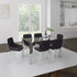 FRANKFURT 55" DINING TABLE-STAINLESS STEEL & GLASS