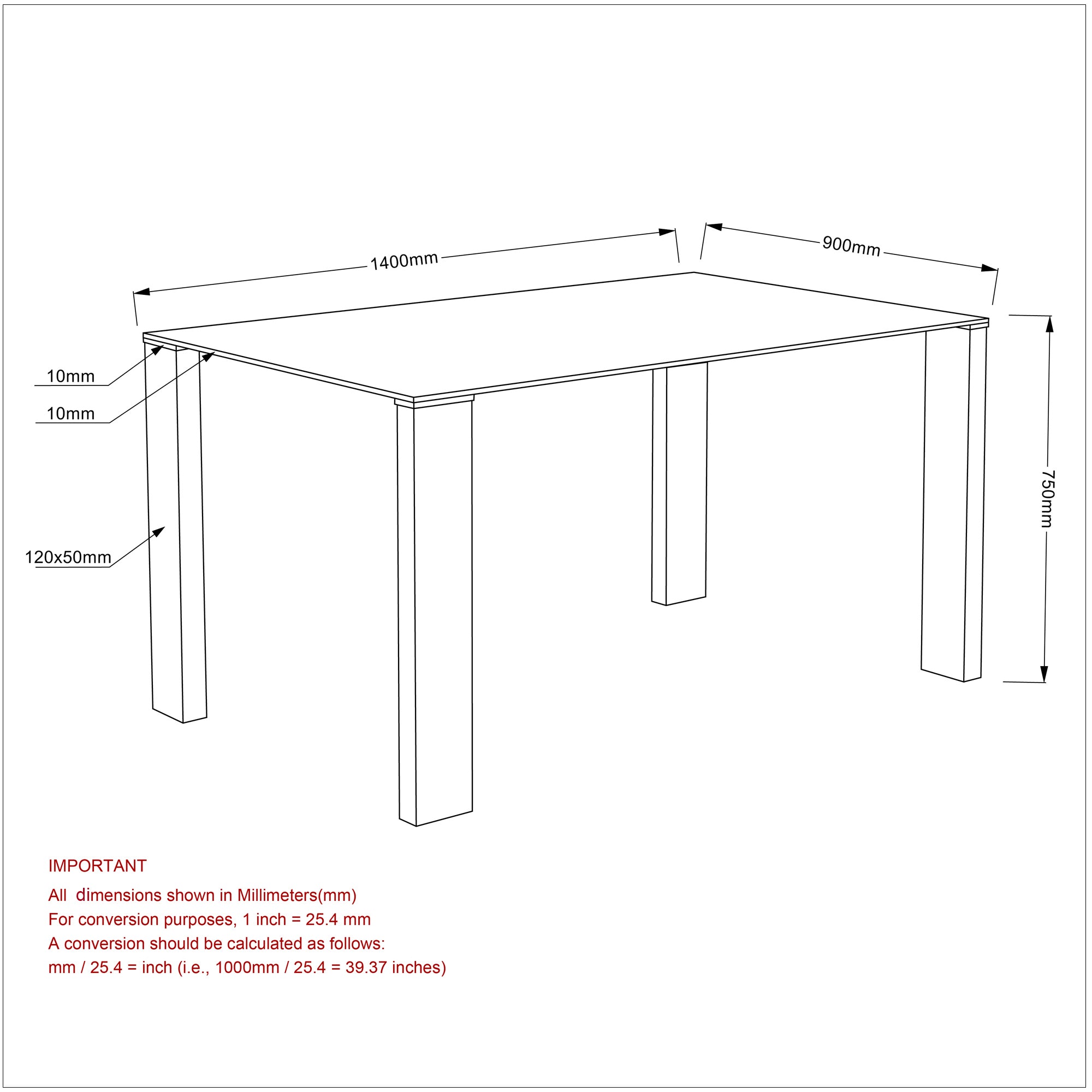 FRANKFURT 55" DINING TABLE-STAINLESS STEEL & GLASS
