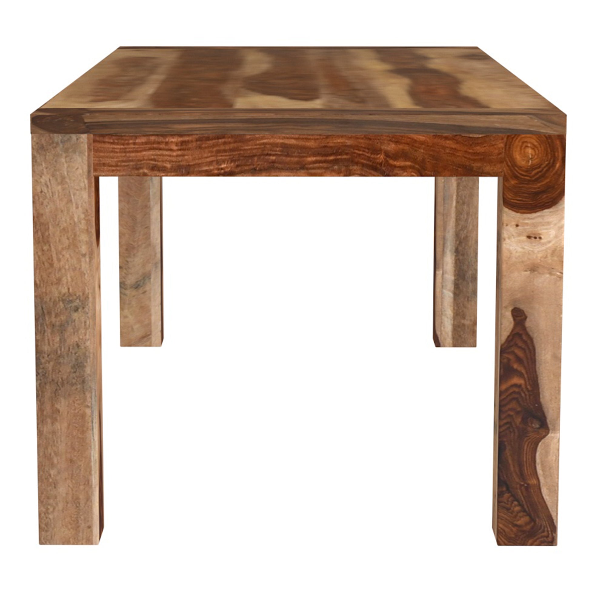 KRISH - 70" DINING TABLE- SOLID WOOD -DARK SHEESHAM