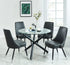 SUZETTE-DINING TABLE, 40"dia-BLACK