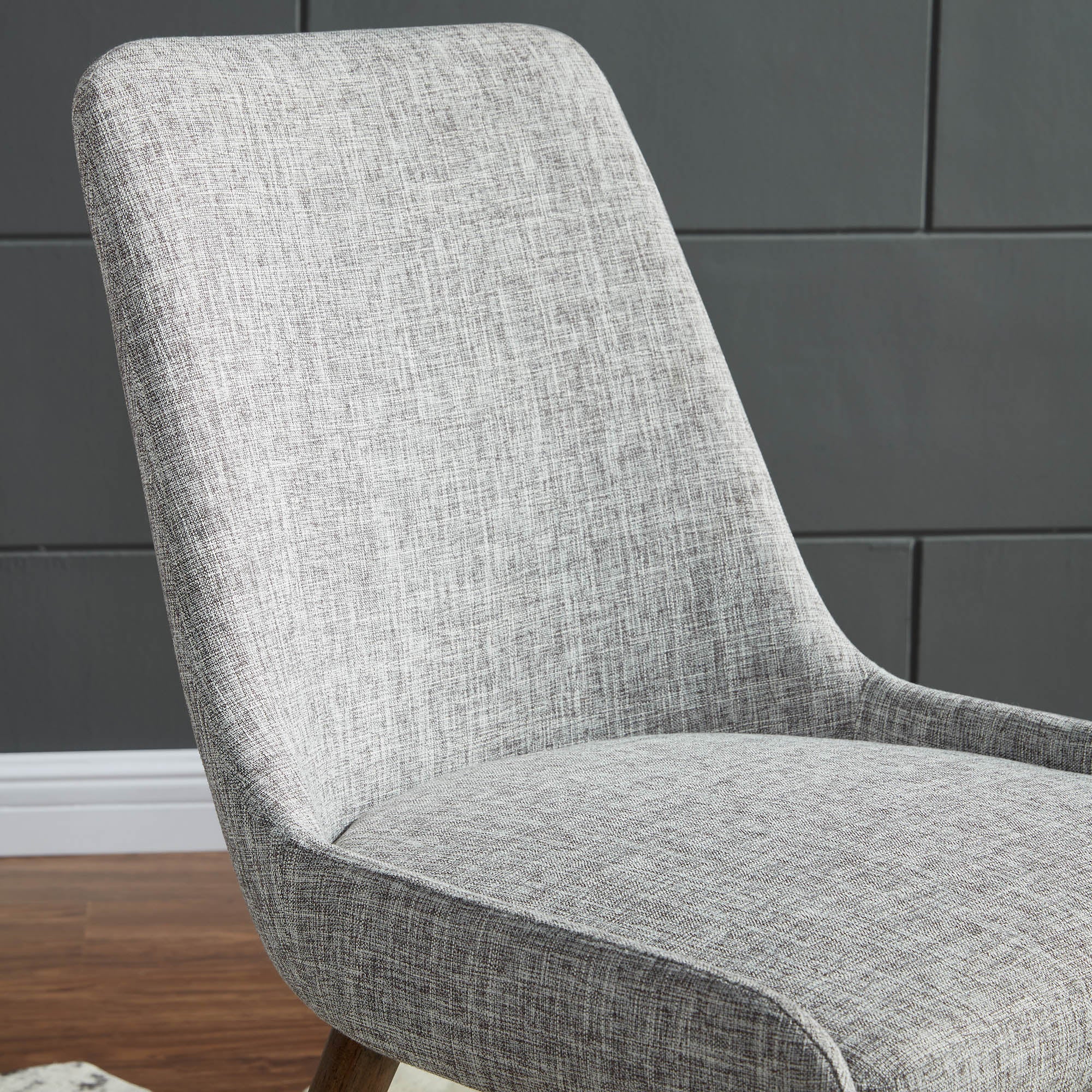 MIA-SIDE CHAIR-LIGHT GREY/GREY LEG  2 Pcs