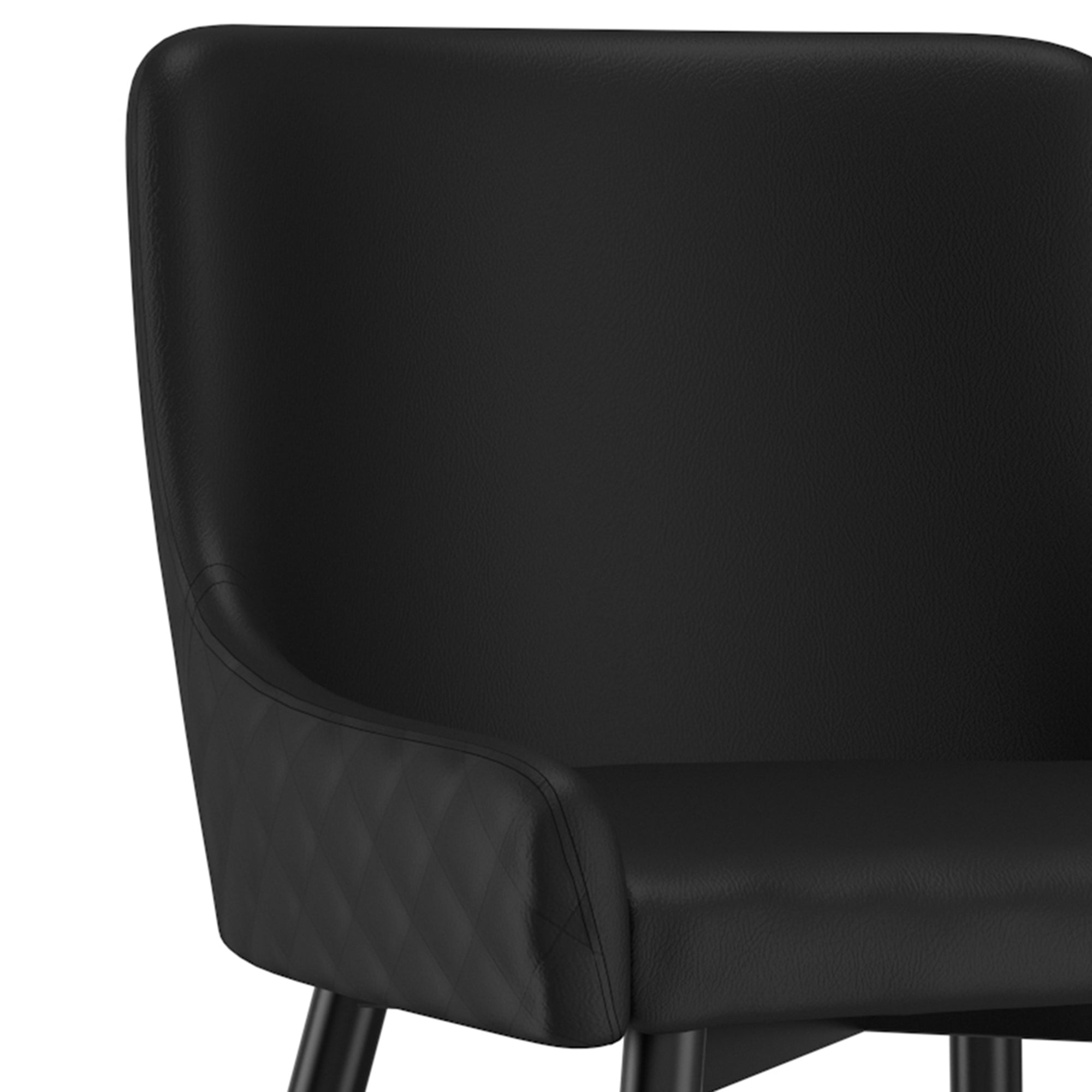 XANDER-SIDE CHAIR-BLACK  2 Pcs