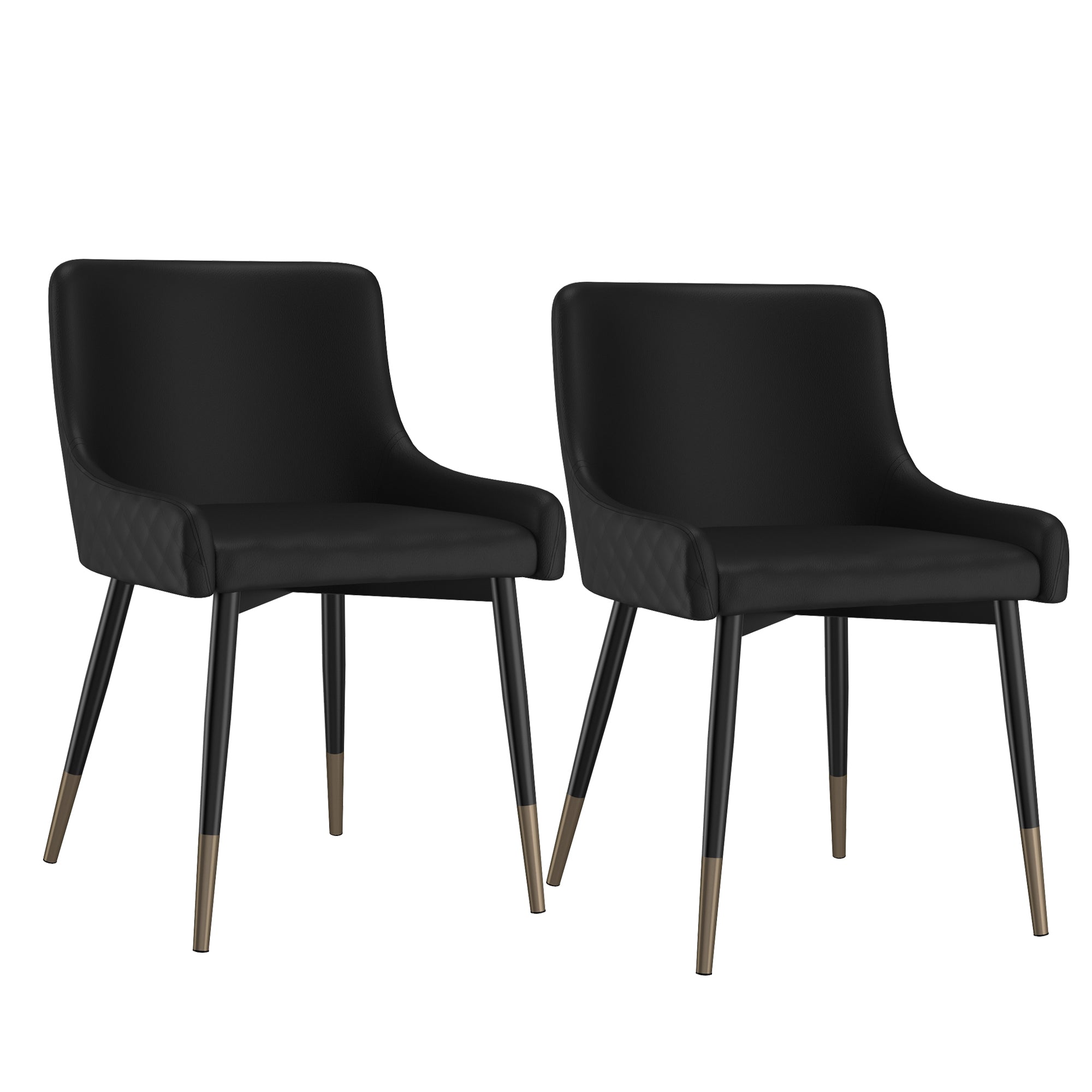 XANDER-SIDE CHAIR-BLACK  2 Pcs