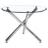 SOLARA II-DINING TABLE, 40"DIA - CHROME / HOLLIS BLACK-5PC DINING SET