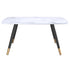 EMERY 63" TABLE WITH AKIRA BLACK CHAIRS - 7PC DINING SET