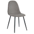 FRANCO 55" BLACK & GLASS DINING TABLE / OLLY GREY CHAIRS - 5PC DINING SET