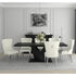 ECLIPSE EXTENSION DINING TABLE BLACK / HOLLIS IV CHAIRS - 7PC DINING SET