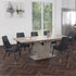 ECLIPSE EXTENSION DINING TABLE OAK / SILVANO GREY CHAIRS - 7PC DINING SET