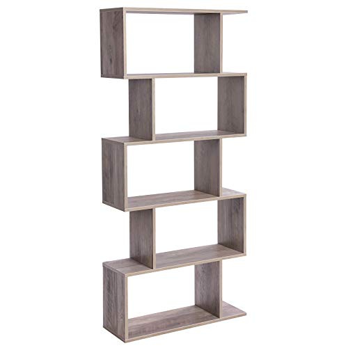 OFFSET STYLE BOOKCASE - BROWN