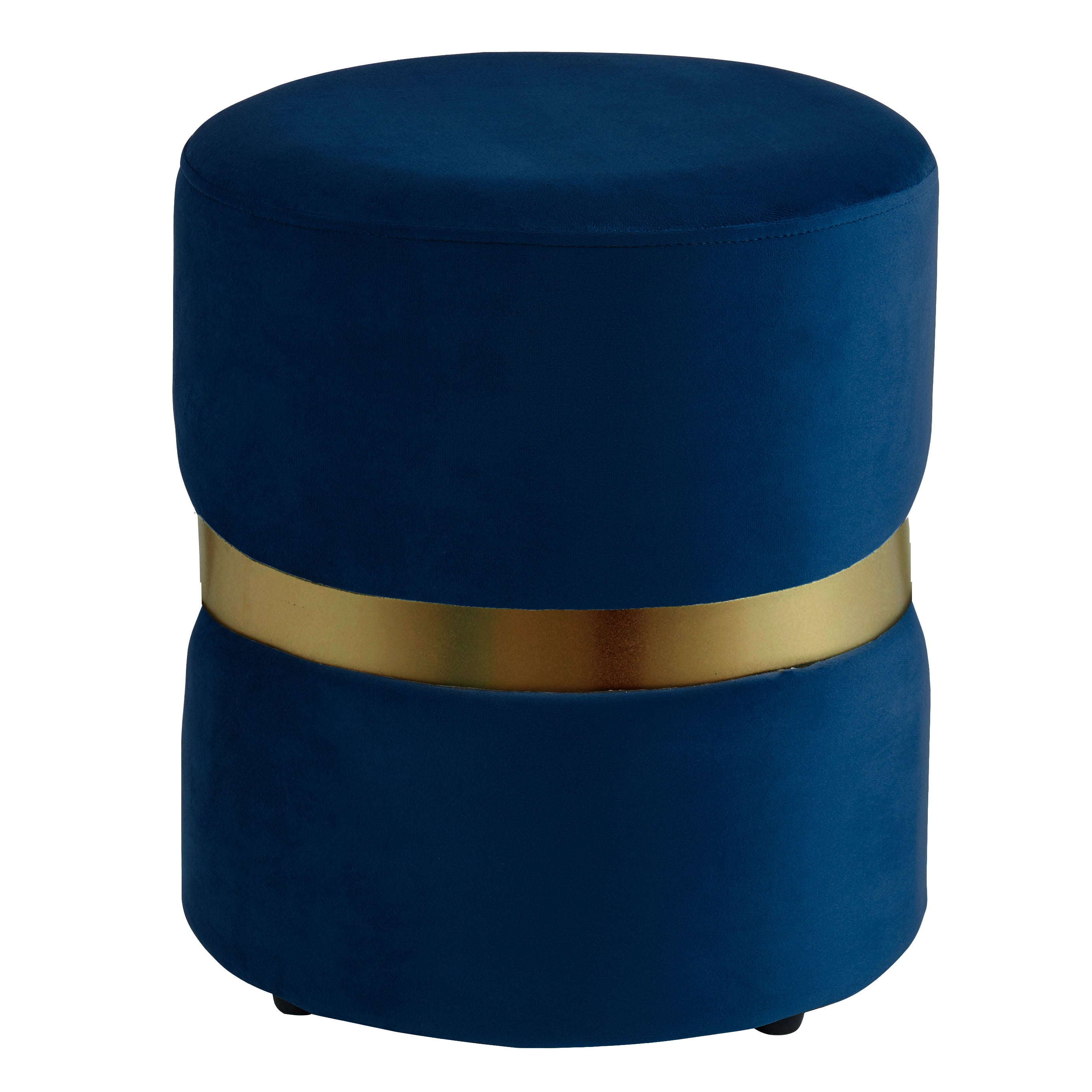 VIOLET-ROUND OTTOMAN-BLUE