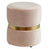 VIOLET-ROUND OTTOMAN-BLUSH PINK