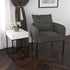 PETRIE-ACCENT CHAIR-CHARCOAL/BK LEG
