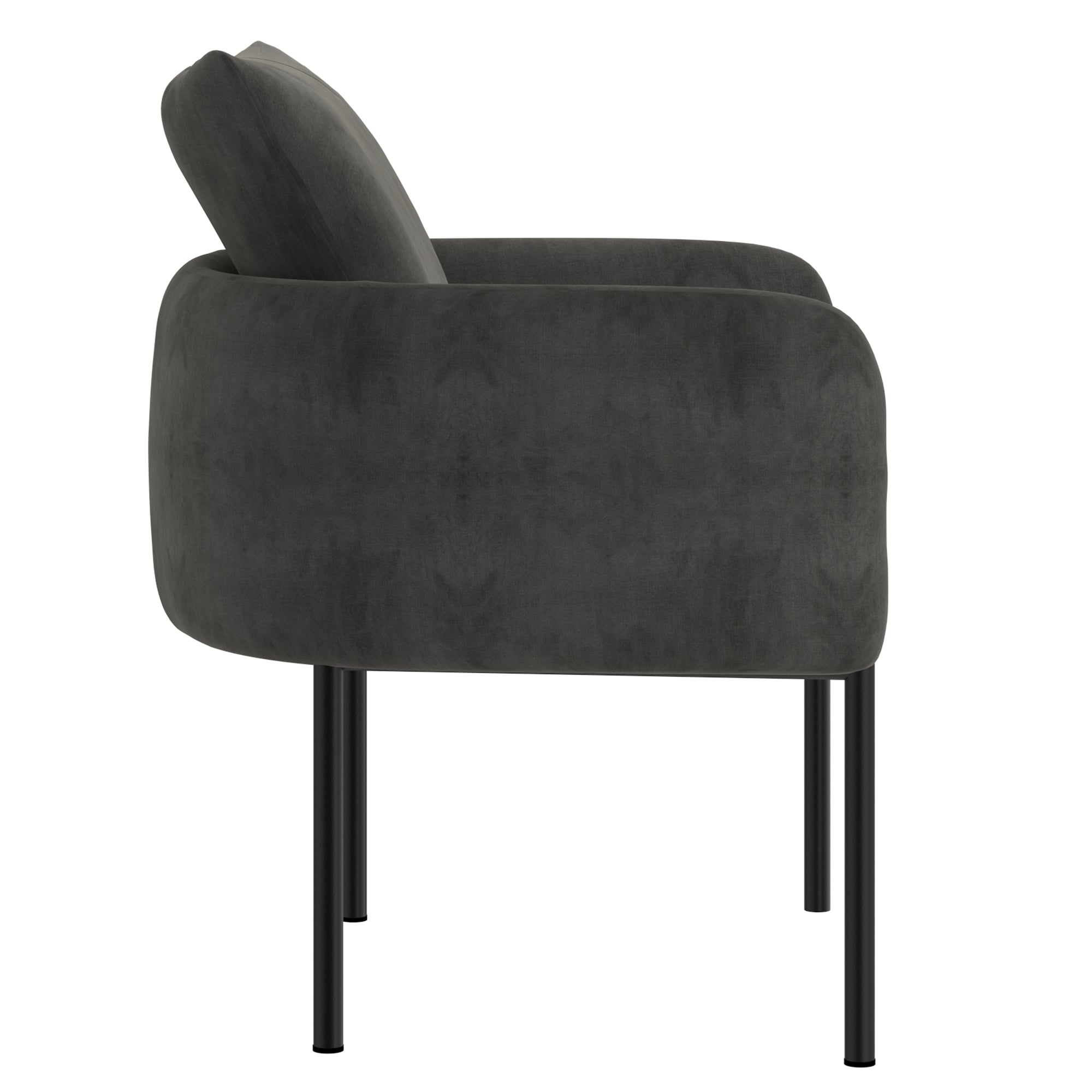 PETRIE-ACCENT CHAIR-CHARCOAL/BK LEG
