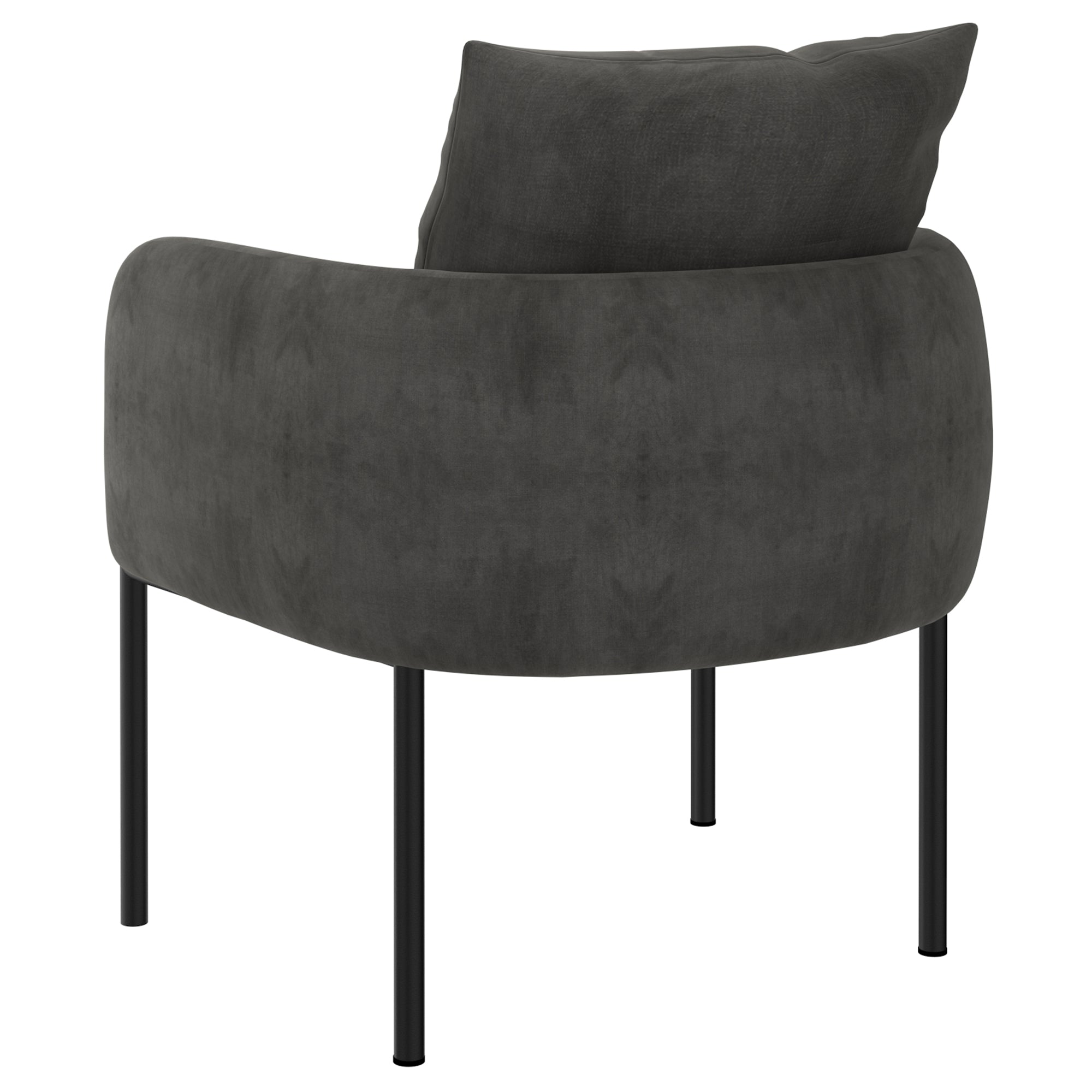 PETRIE-ACCENT CHAIR-CHARCOAL/BK LEG