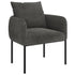 PETRIE-ACCENT CHAIR-CHARCOAL/BK LEG