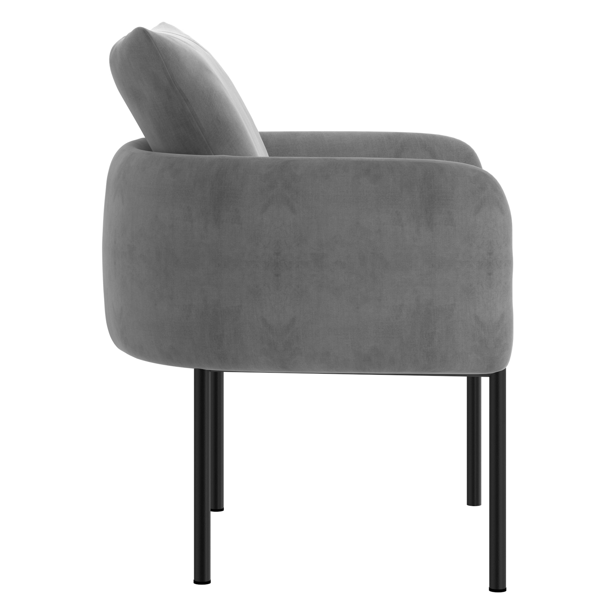 PETRIE-ACCENT CHAIR-GREY/BK LEG
