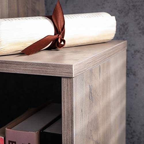 OFFSET STYLE BOOKCASE - BROWN