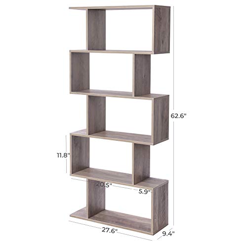 OFFSET STYLE BOOKCASE - BROWN