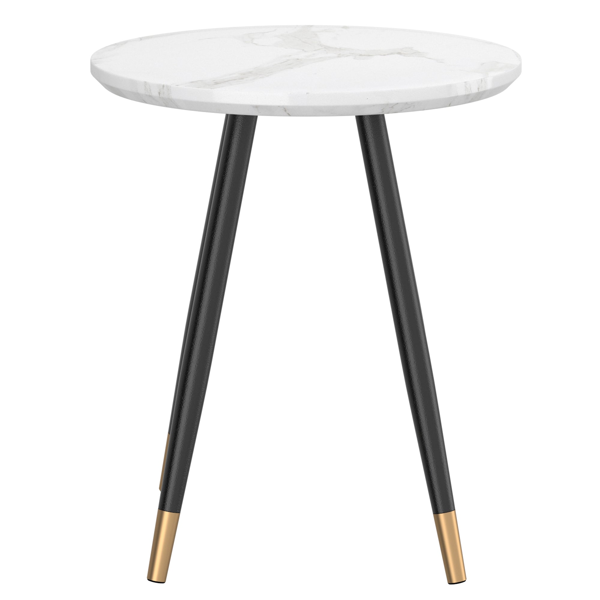 EMERY 20" ROUND ACCENT TABLE-WHITE