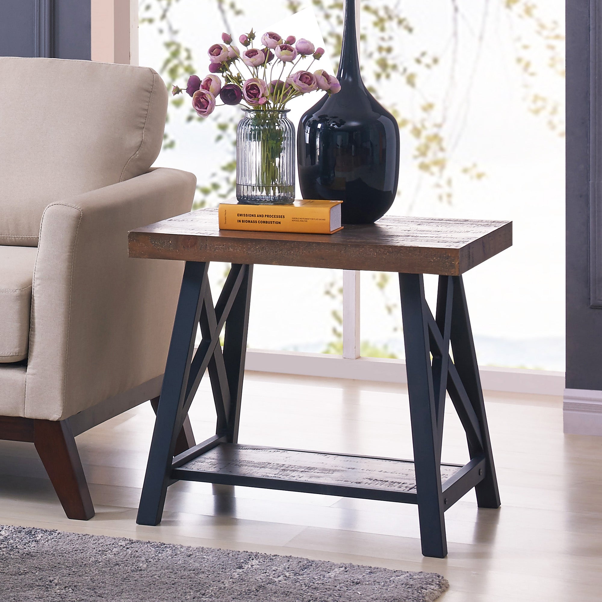 LANGPORT-ACCENT TABLE-RUSTIC OAK