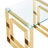 EROS ACCENT TABLE GOLD & GLASS