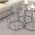 FLEUR-ACCENT TABLE-SILVER