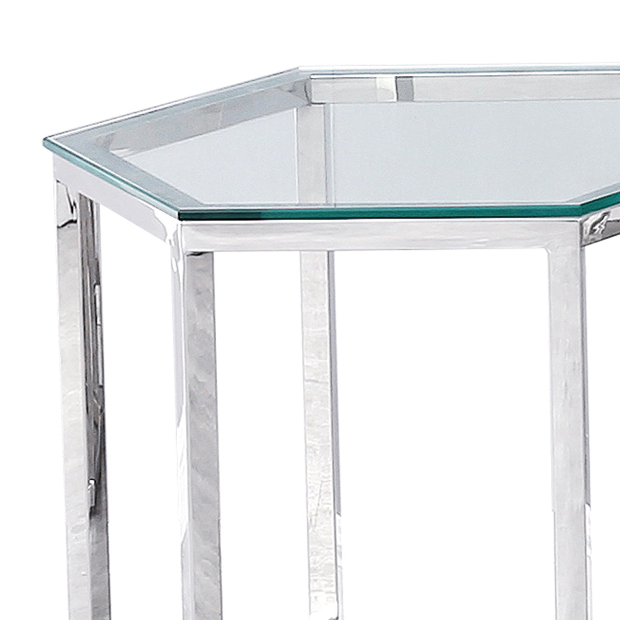 FLEUR-ACCENT TABLE-SILVER