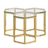 FLEUR-3PC ACCENT TABLE-GOLD