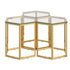 FLEUR-3PC ACCENT TABLE-GOLD