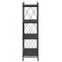 QUBY-4 TIER SHELF-BLACK