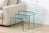 3Pc Nesting Table Set - Glass  TUS-5602