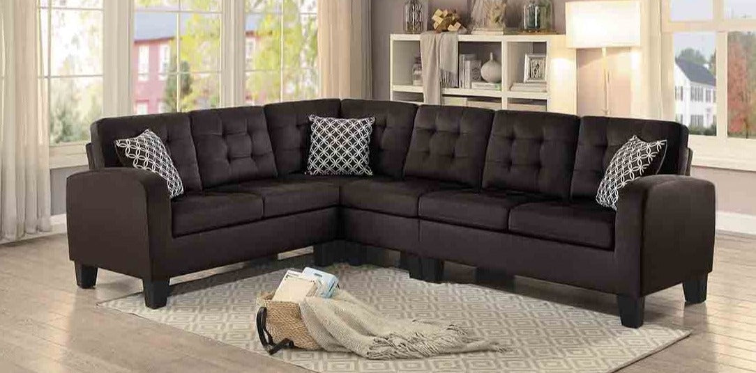 Sectional Sofa In Chocolate Brown MZ-8202CH
